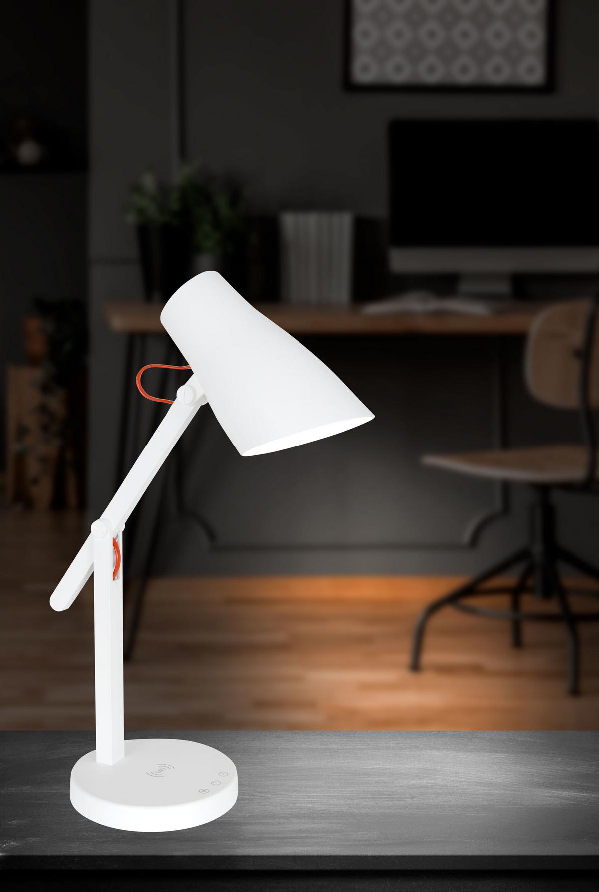 LED-Tischlampe dimmbar Weiß Smartphone-Steuerung - Weiß, Design, Kunststoff/Metall (15/35cm) - Näve