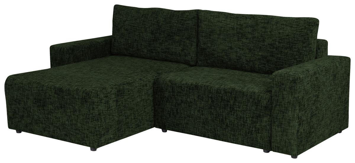 Ecksofa Dallas Dunkelgrün  173x258 Cm - Waldgrün/Dunkelgrün, MODERN, Holz/Kunststoff (173/258cm)