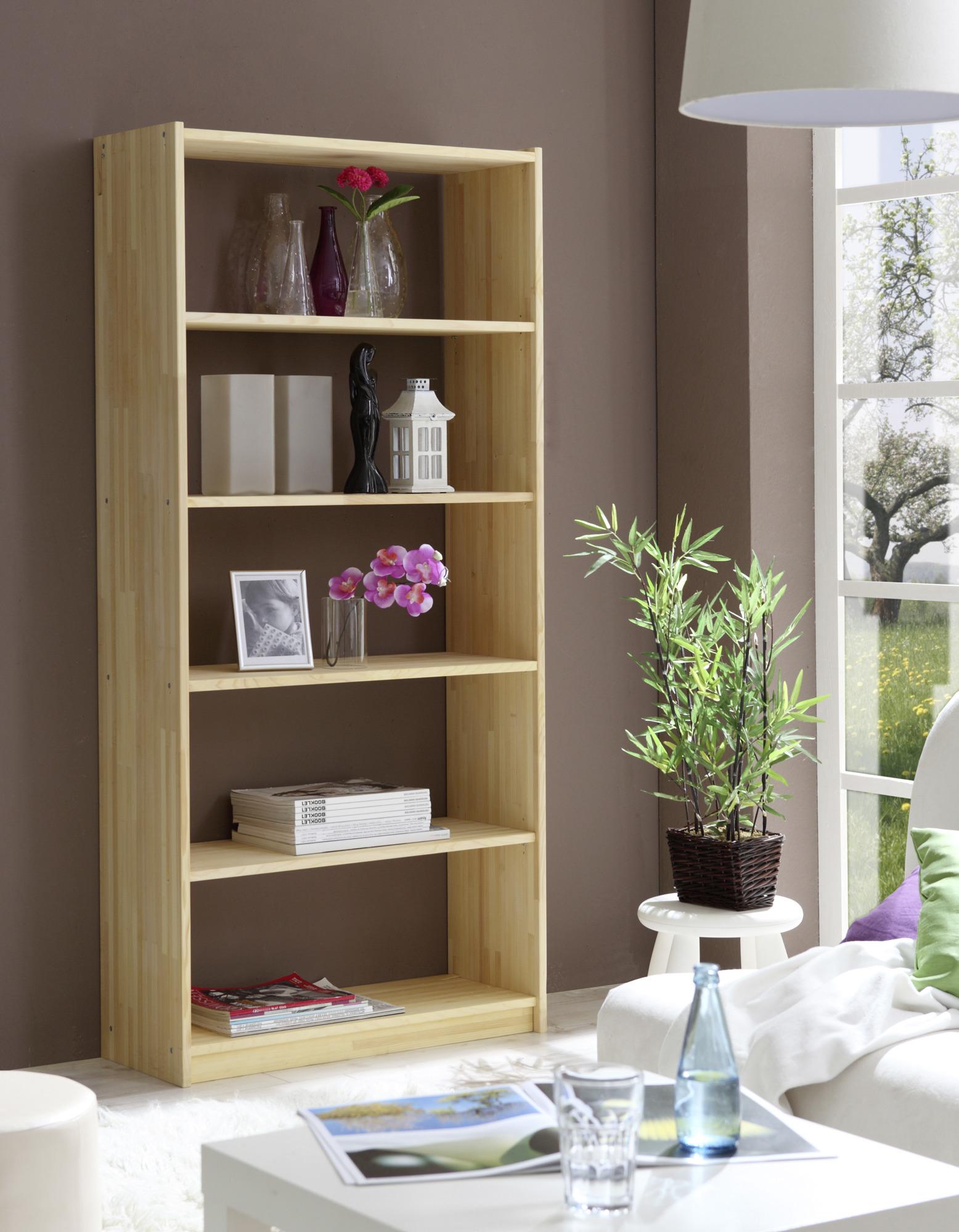 Regal B: 80 cm Kiefer Natur - Naturfarben, MODERN, Holz (80/179/31cm) - MID.YOU