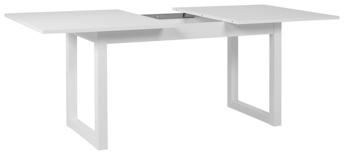 Esstisch Ausziehbar Denver 160-200x90 Cm Weiß - Weiß, Design, Holzwerkstoff (160/90/75cm) - MID.YOU