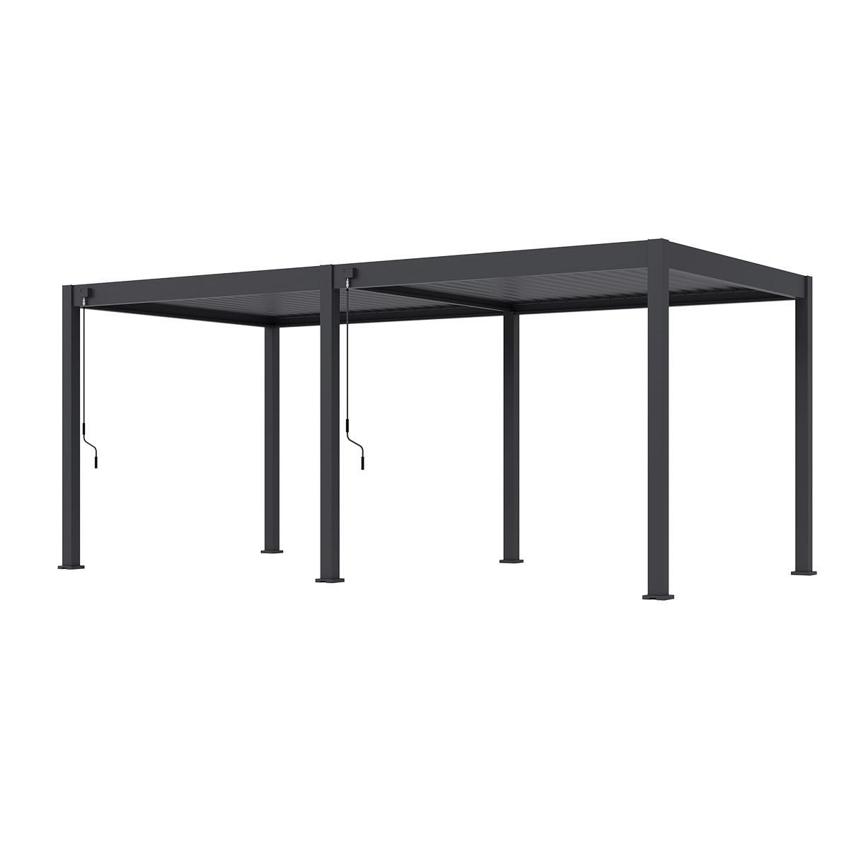 Pergoline Trumpf, 300x600 cm Wetterbeständig, Anthrazit - Graphitfarben, Basics, Metall (300/600/255cm)