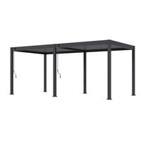 Pergoline Trumpf, 300x600 cm Wetterbeständig, Anthrazit - Graphitfarben, Basics, Metall (300/600/255cm)