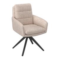 STOLIČKA S PODRÚČKAMI LAURIN - sivohnedá/čierna, Modern, kov/drevo (59/93/63cm) - Bessagi Home