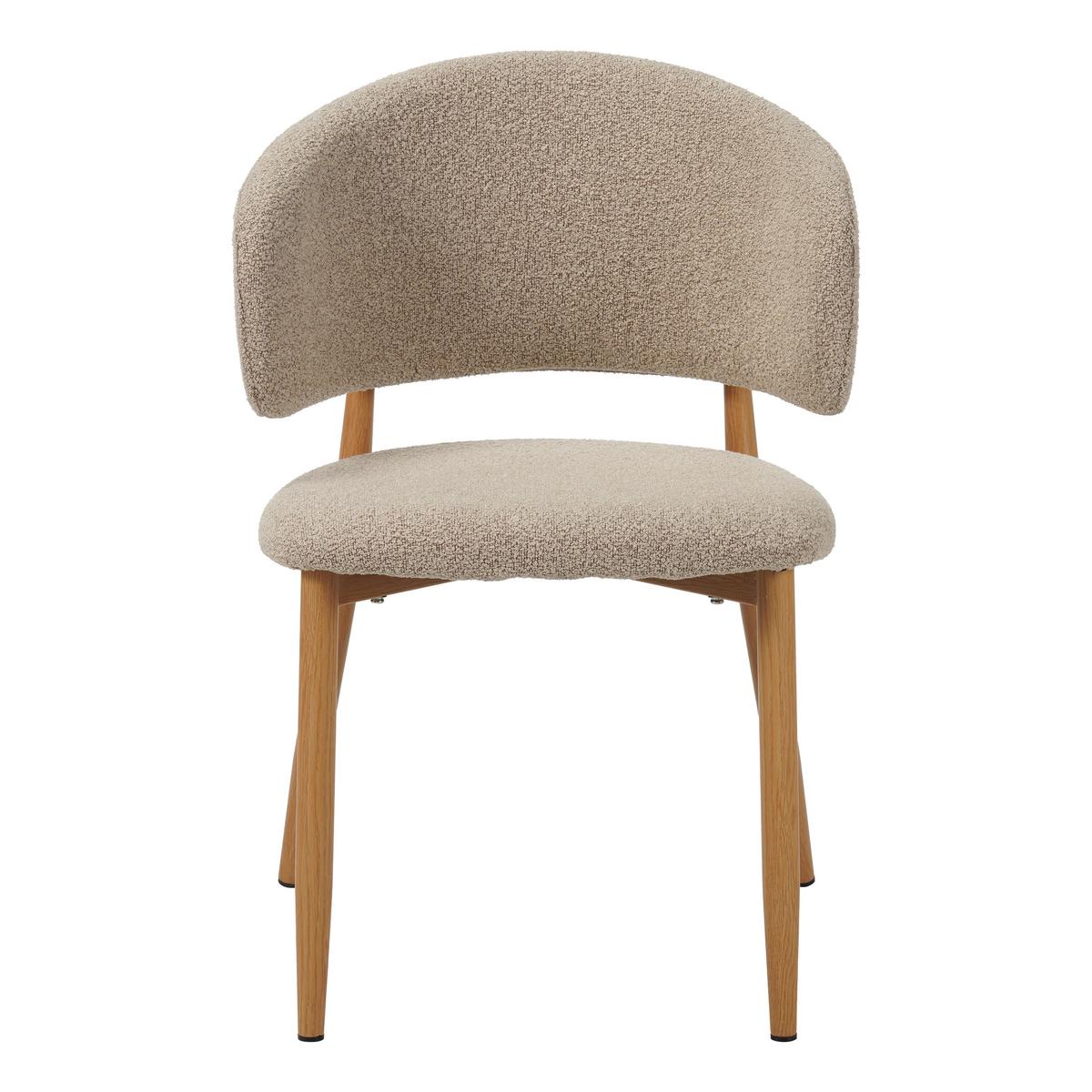 STUHL-SET YUKa Sandfarben B: 54cm - Sandfarben, MODERN, Textil/Metall (54/79/54cm) - Livetastic