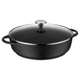 Bräter Gusseisen, D: 28cm - Schwarz, Basics, Glas/Metall (28cm) - WMF