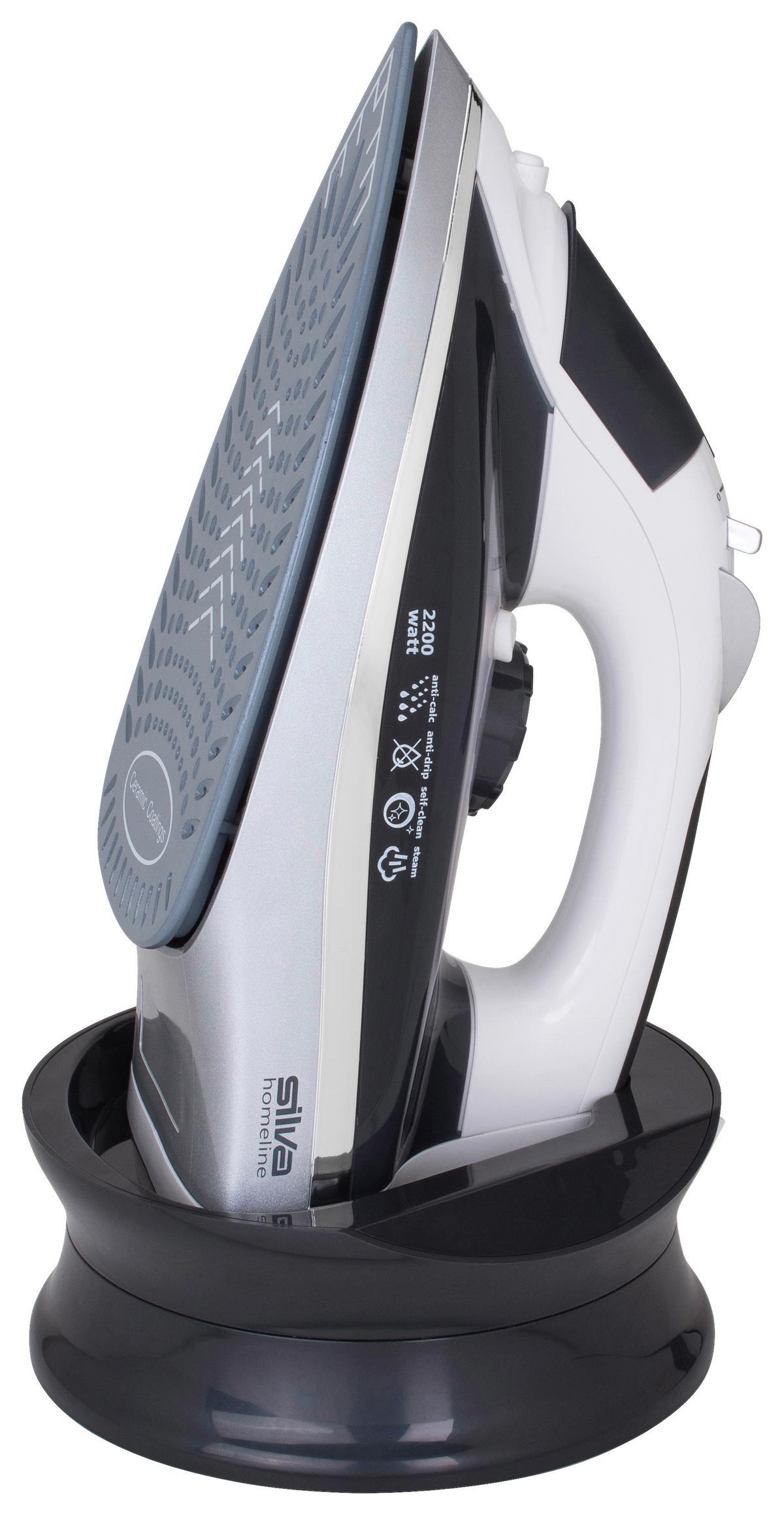 Dampfbügeleisen Silva Anthrazit/schwarz/weiß 2200 W - Anthrazit/Schwarz, Basics, Keramik/Kunststoff (17,8/17,8/33,7cm) - Silva Homeline