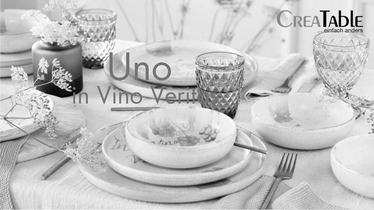 Tafelservice Uno In Vino Veritas, 12--Teilig., Multicolor - Multicolor, Basics, Keramik - Creatable
