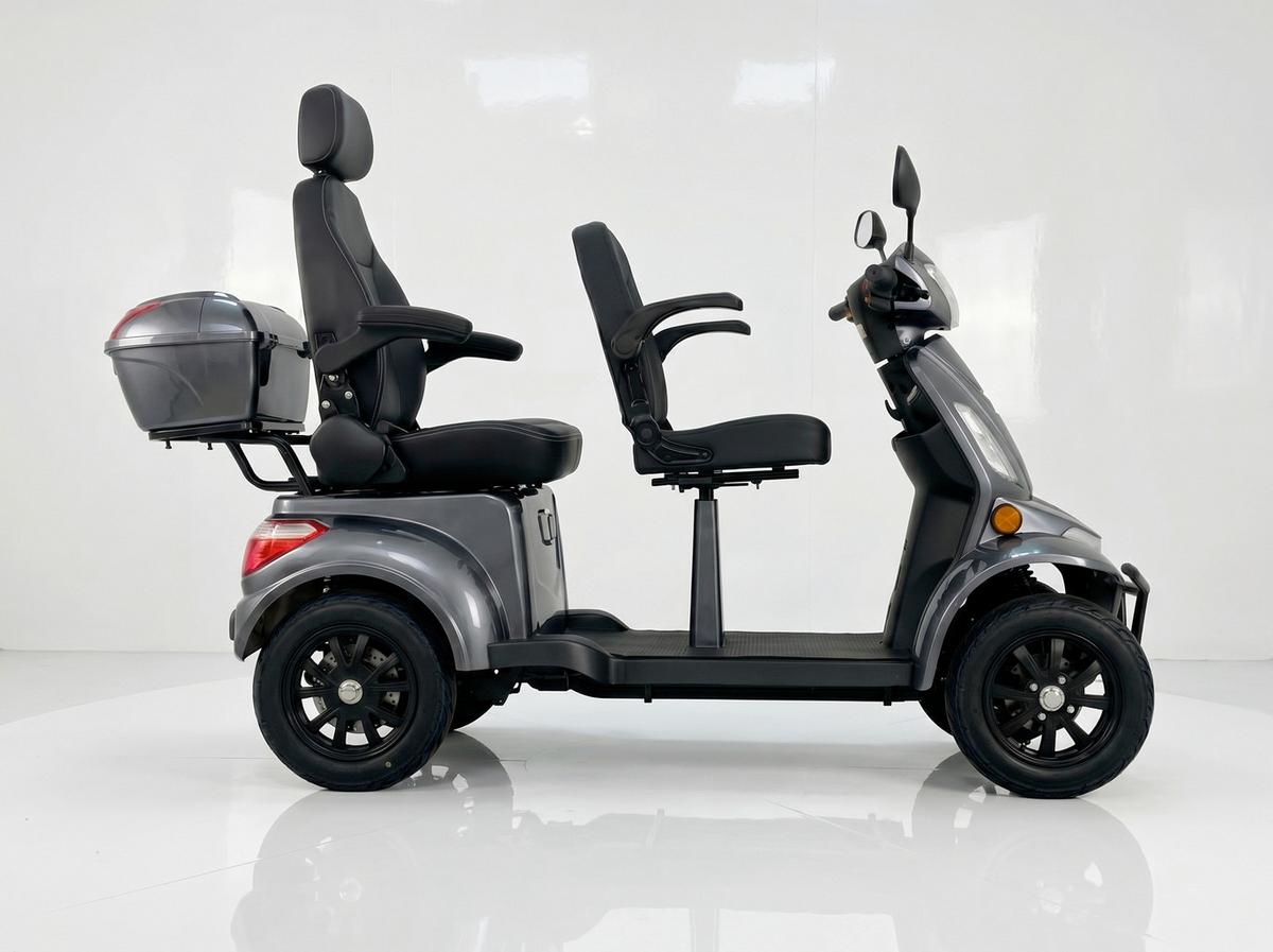 E-Seniorenmobil VISTAQ1L Blei-Akku, 4-Rad, 1000W - Grau, Basics, Metall (165/80/110cm)