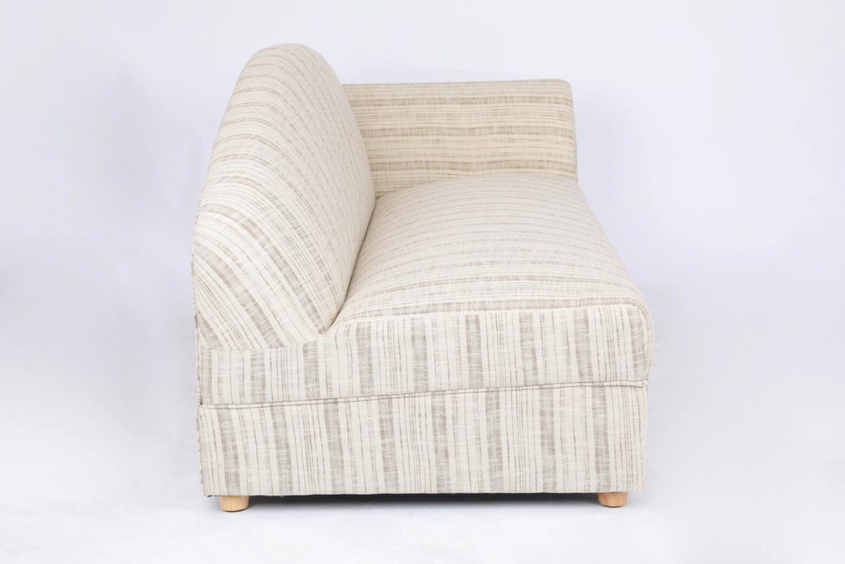 3-Sitzer Loretta, Armlehne rechts, grau, ca.193x83x85 - Greige, Basics, Holz/Textil (193/83/85cm)