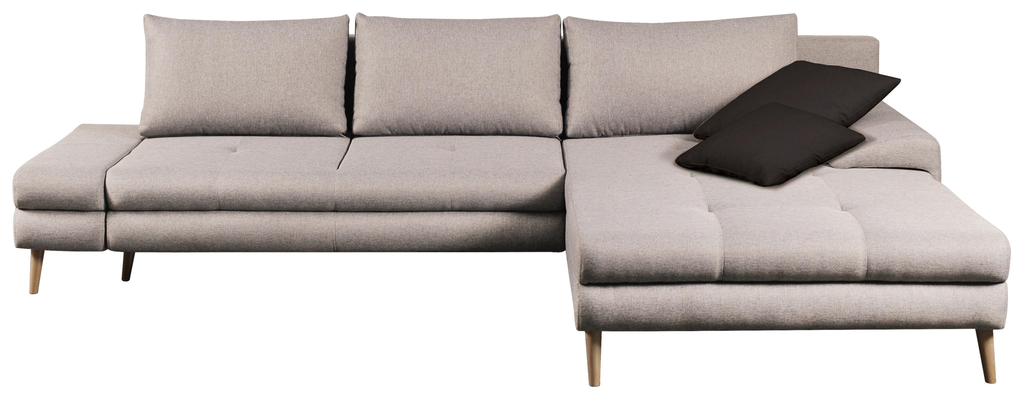Ecksofa Mit Schlaffunktion Floby Stauraum Beige - Anthrazit/Beige, Trend, Textil (313/215cm) - MID.YOU