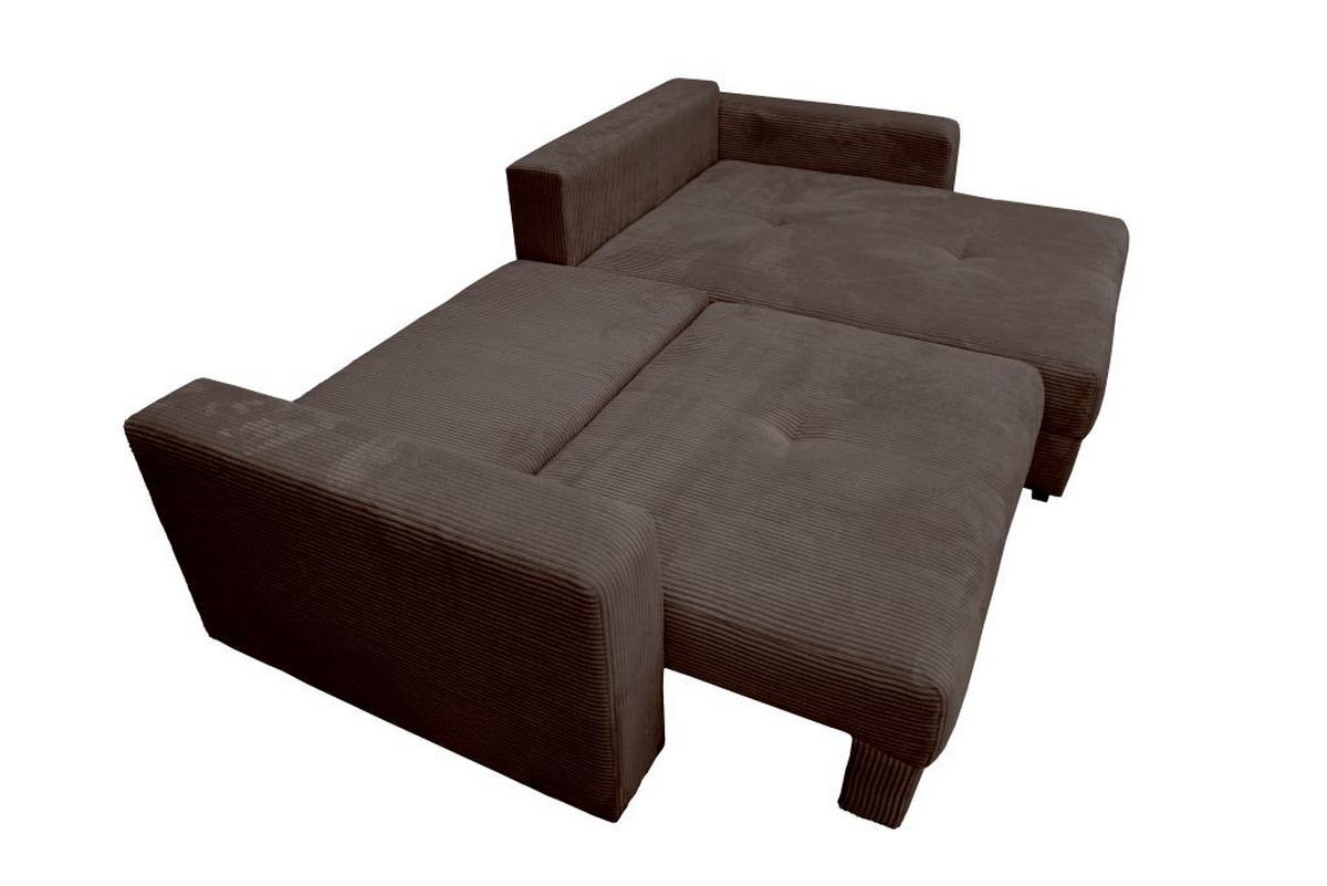 Rohová sedačka ALEX, obojstranná, tm.sivý menčester - čierna/tmavosivá, Modern, textil (265/170cm)