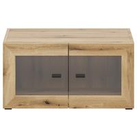 Vitrine 2 Türen, B: 64 Cm Sixty-Four, Eichefarben - Eichefarben/Schwarz, Trend, Glas/Holzwerkstoff (64/32/35cm)