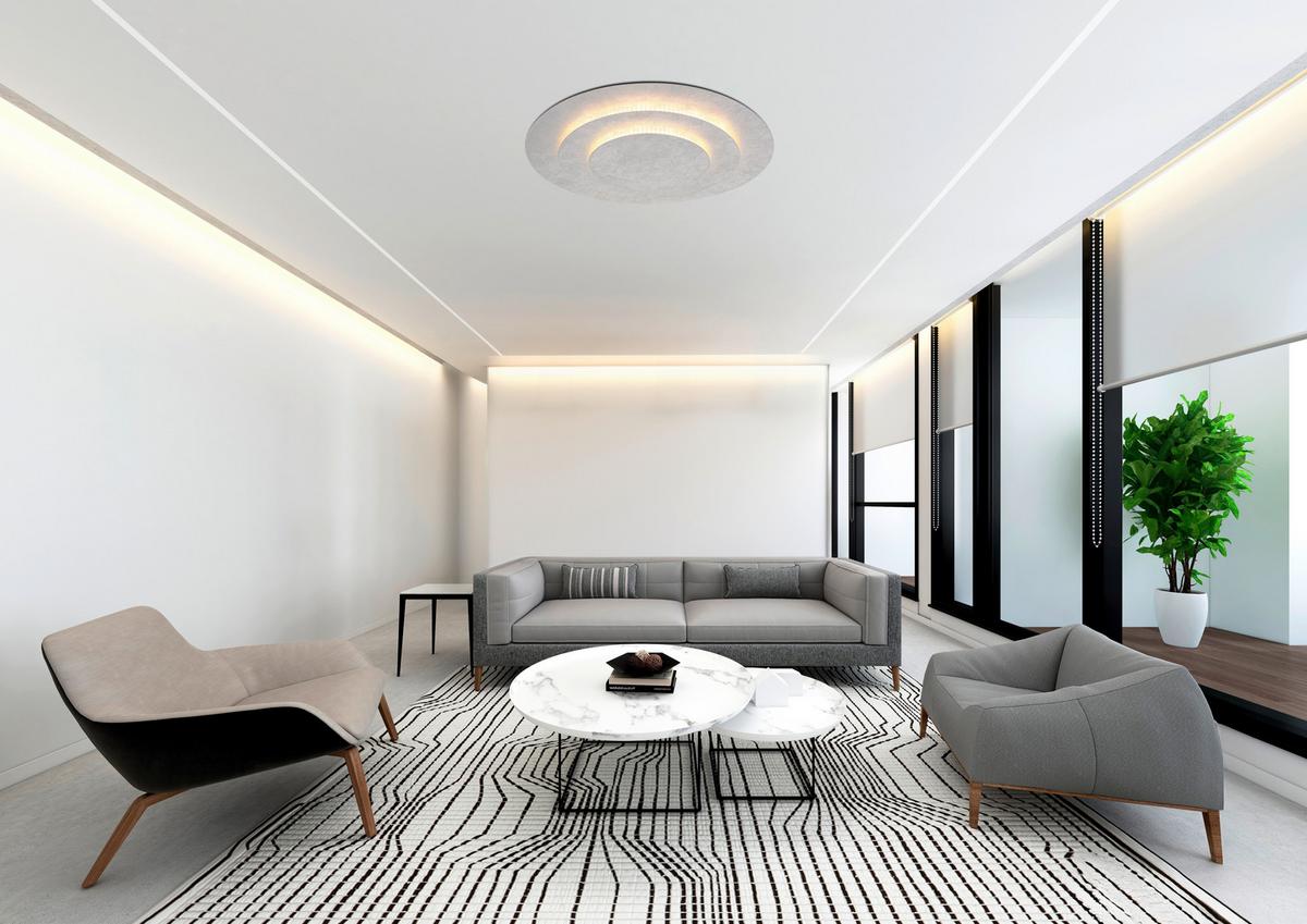 LED-Deckenleuchte 48465-40s Heda - Silberfarben, Design, Metall (49/7,5cm) - Globo