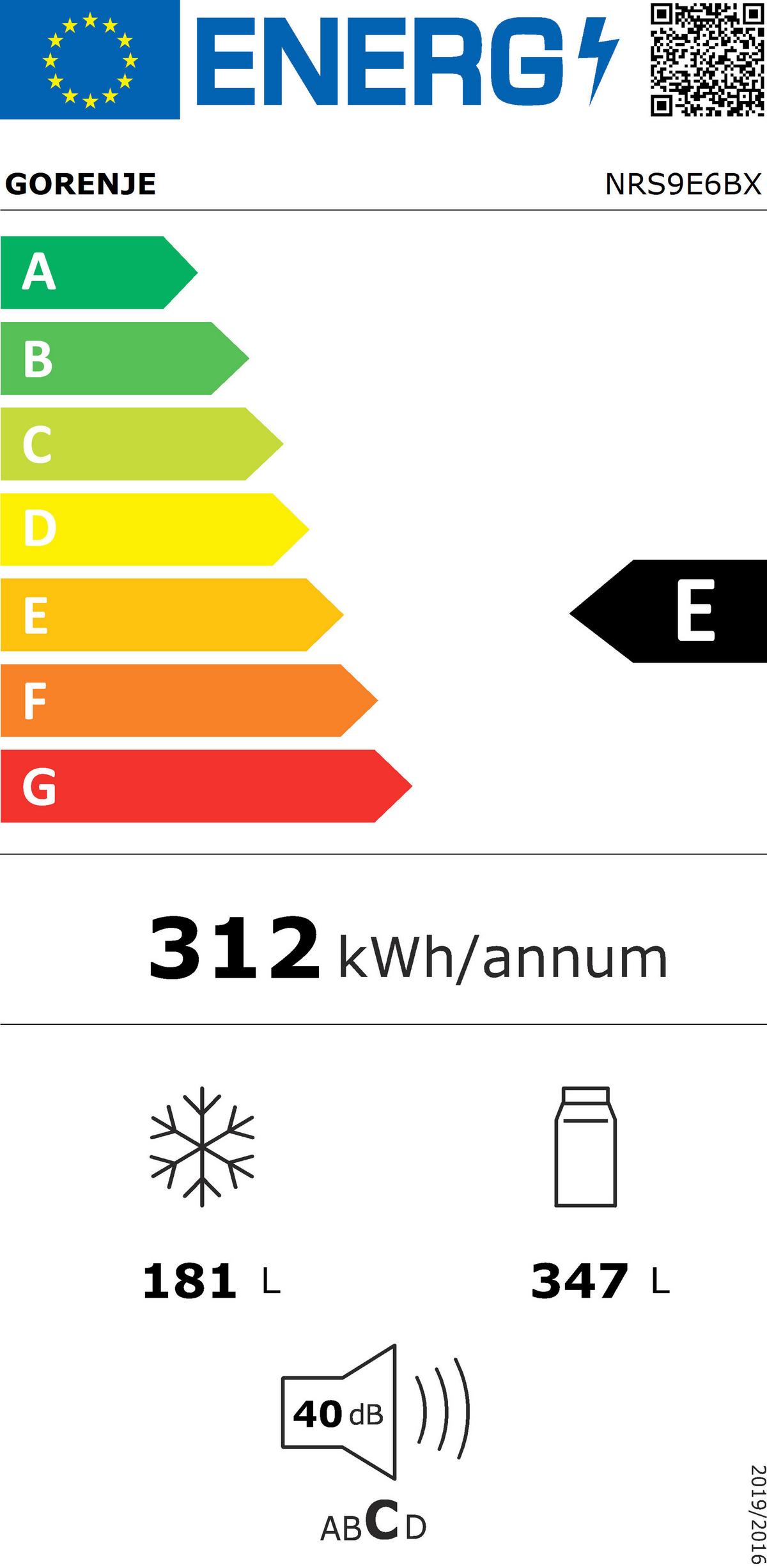Side-by-Side NRS9E6BX gesamt Volumen ca. 528 L - Schwarz, Basics, Metall (91,1/178,6/61,5cm)