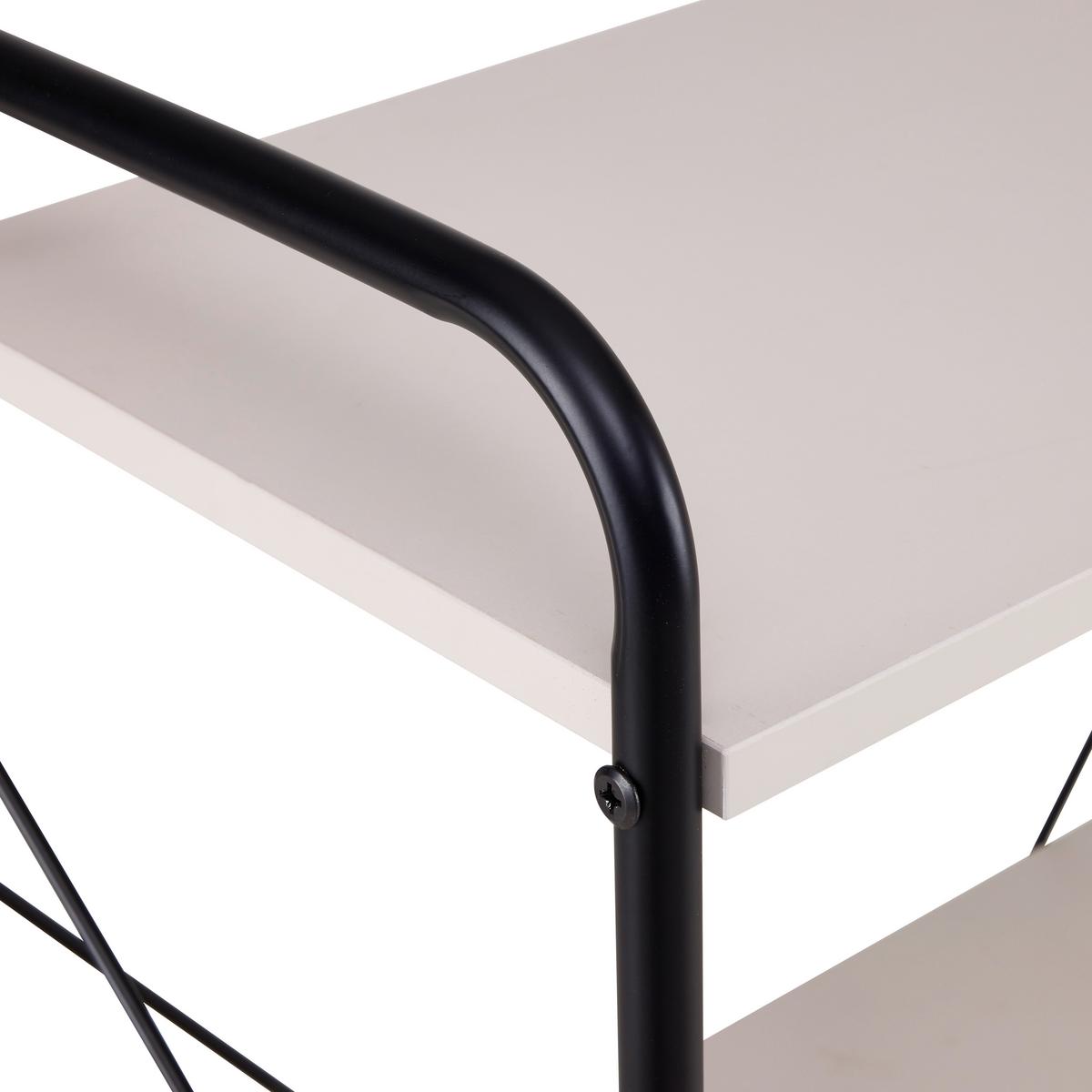 REGÁL TOM -EXKLUSIV- - čierna/kašmírová, Modern, kov/kompozitné drevo (63.2/125/30cm) - Mömax