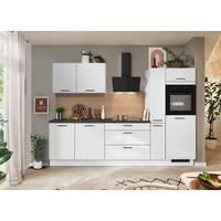 Kuchyňský blok PN210 vč.5 spotřebičů, 280 cm - bílá/šedá, Moderní, kompozitní dřevo (280cm) - Pino