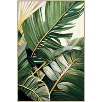 Obraz na plátně LOTTA, 60x90cm - zelená/přírodní barvy, Moderní, kompozitní dřevo/textil (60/90cm) - Premium Living