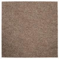 Teppichfliese Beige Solid Rib 50x50 cm Florhöhe 2,5 mm - Hellbraun, Basics, Textil (50/50cm)