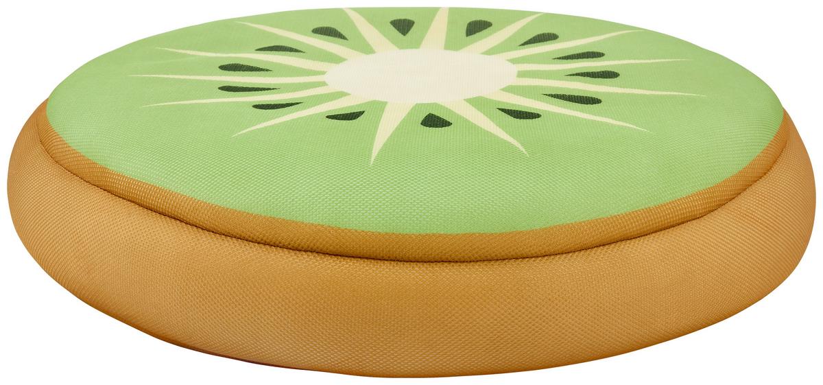 Schwimmkissen Kiwi Textil Dunkelgrün/Grün/Honig mit Zip - Dunkelgrün/Grün, Basics, Textil (85/22cm)