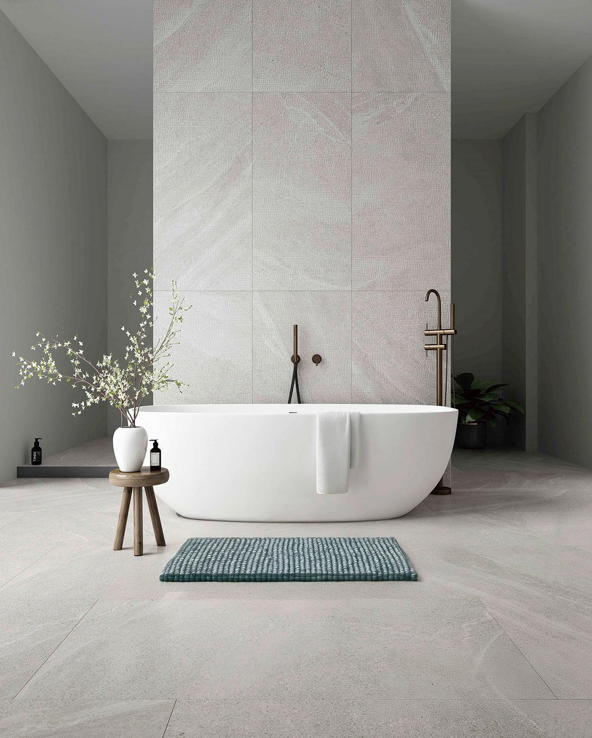BADEMATTE PUNTO UNO - Grün, Basics, Textil (60/100cm) - Grund