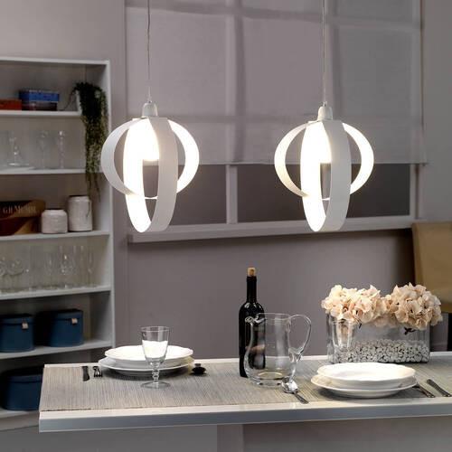 Hängeleuchte 4735/S - Weiß, Design, Metall (30/120cm)