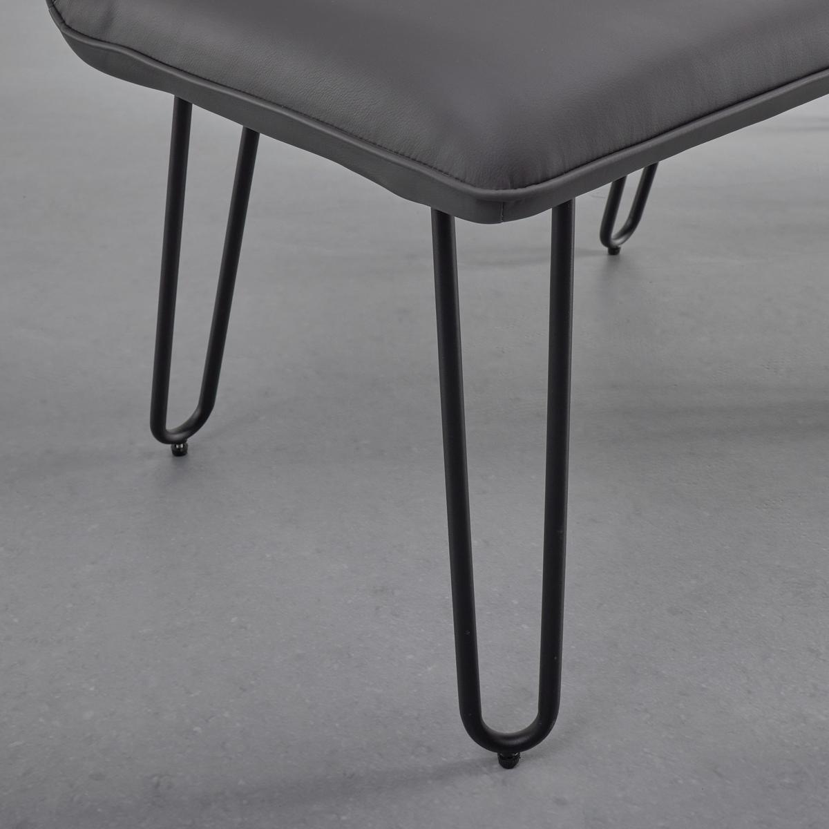 Lavice IVIE - šedá/černá, Moderní, kov/dřevo (140/92/62cm) - Bessagi Home