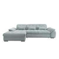 Ecksofa Mit Bettkasten Rigatti Blau S: 184x314 Cm - Schwarz/Hellblau, MODERN, Textil (184/314cm) - Livetastic