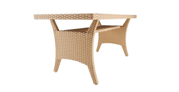 Loungegarnitur 6-Tlg. Porto- Multi, Polyrattan mit Kissen - Hellbraun/Grau, MODERN, Kunststoff/Textil (190/237cm) - Beldano