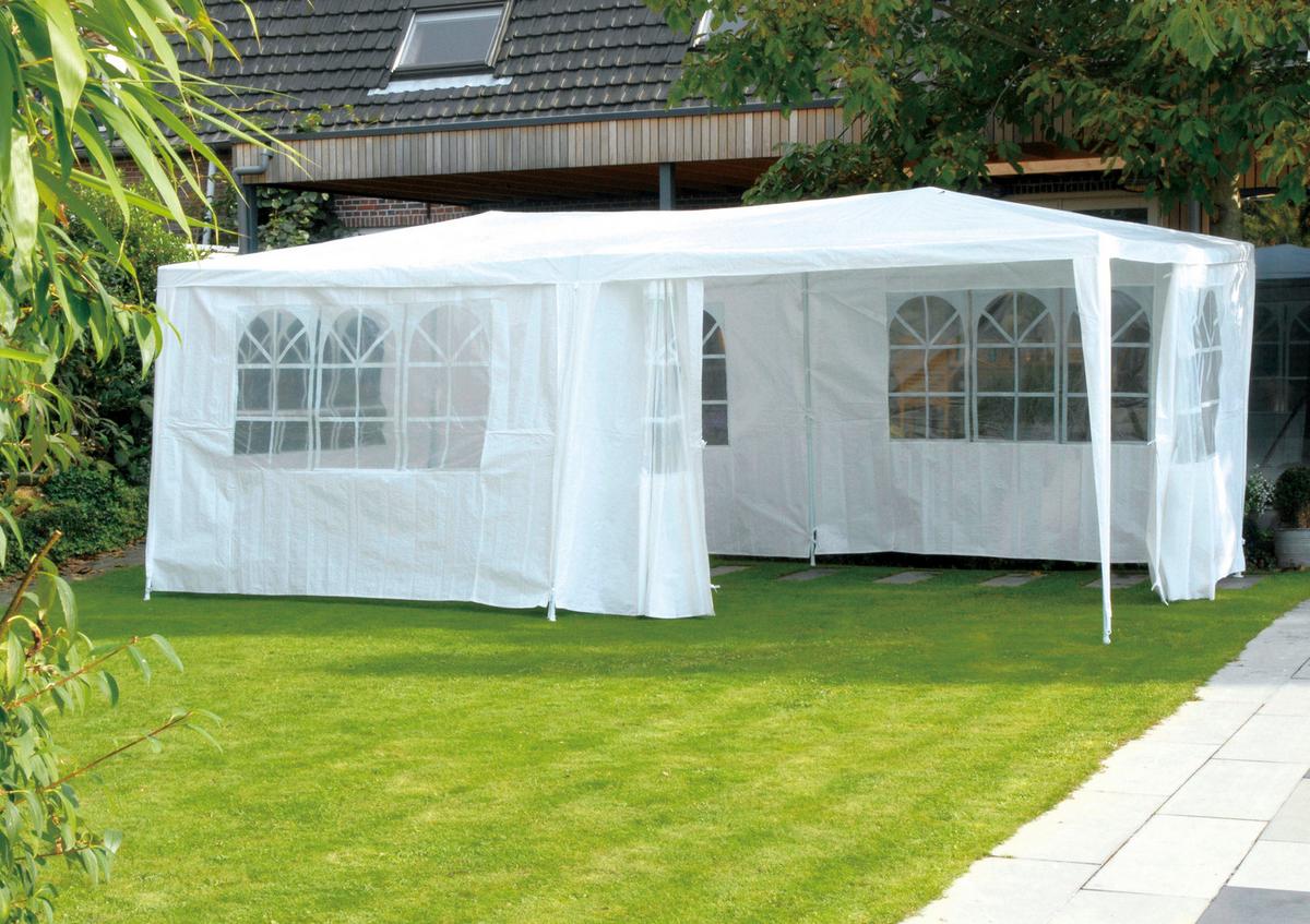 Pavillon Gazebo & Sidewalls 2.5x6x3mtr - Weiß, Basics, Kunststoff/Metall (600/300/250cm)