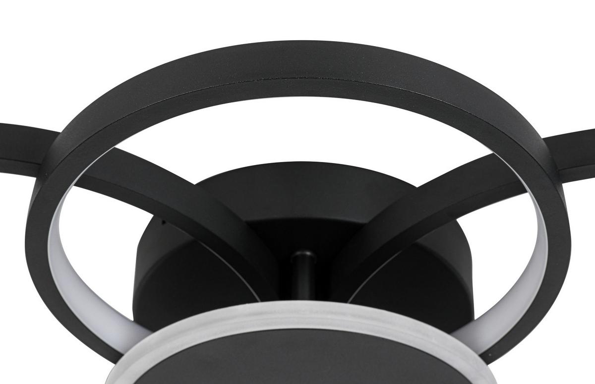 Led-deckenleuchte Christin - Schwarz, Basics, Kunststoff/Metall (46/62/10cm) - Luca Bessoni