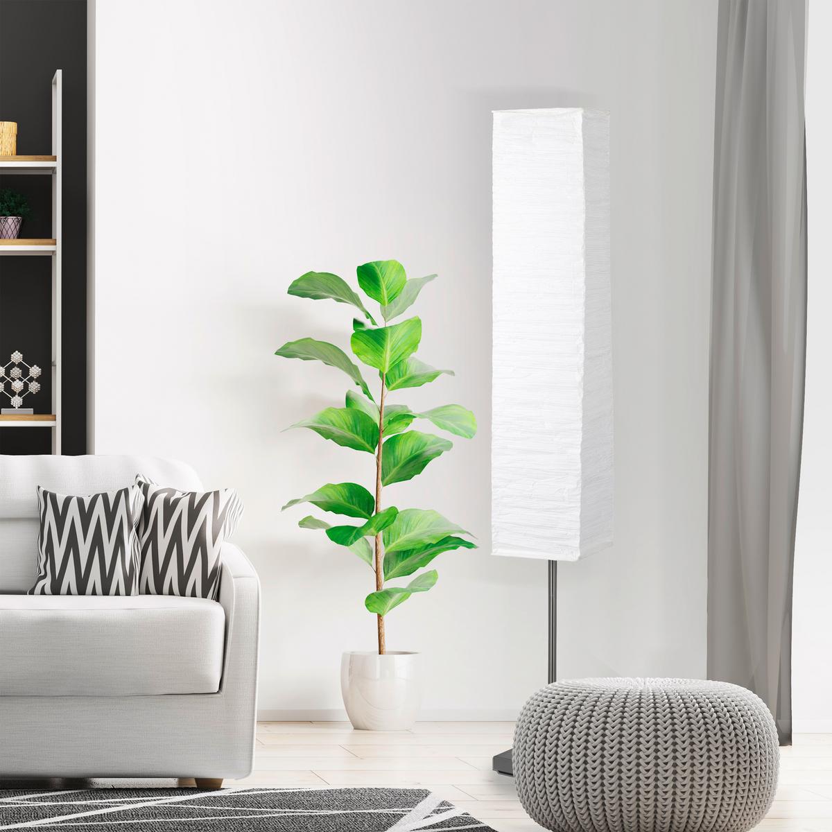 Stehleuchte 92603/75 Nerva - Titanfarben/Weiß, Basics, Papier/Metall (18/145cm) - Brilliant