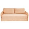 Schlafsofa Mit Bettkasten Milan Aprikose B: 203 Cm - Aprikose/Schwarz, Design, Textil (203/77/86cm) - MID.YOU