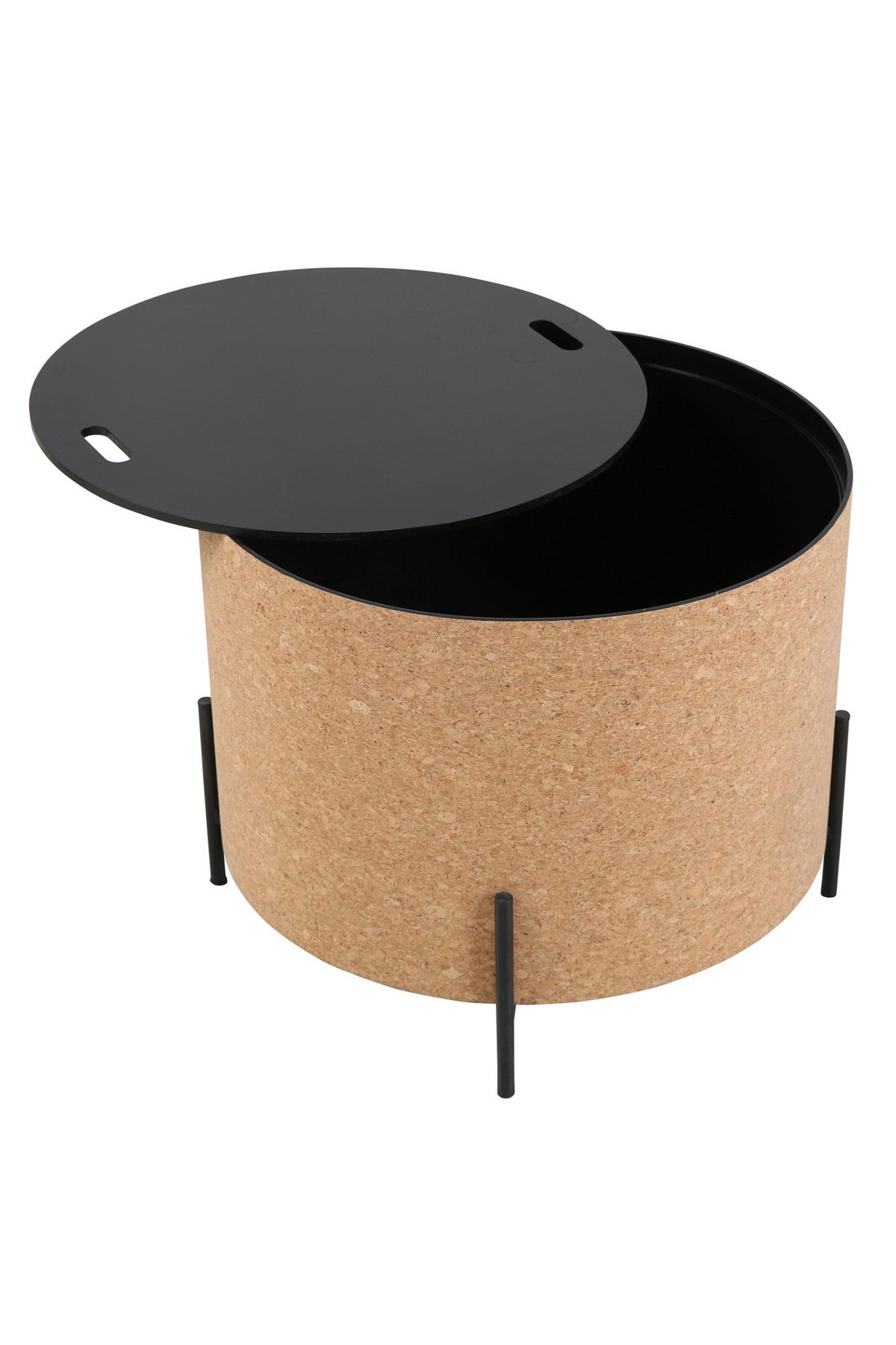 Couchtischset Naturfarben/schwarz B: 63 Cm - Schwarz/Naturfarben, Design, Holz/Holzwerkstoff (63-41,5/63-41,5/48,5-36,5cm) - Livetastic