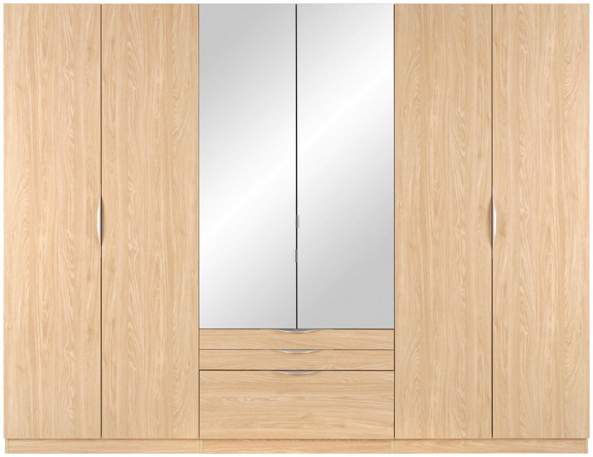 Kleiderschrank Unit - Eichefarben, KONVENTIONELL, Holzwerkstoff (273/210/58cm) - Ondega
