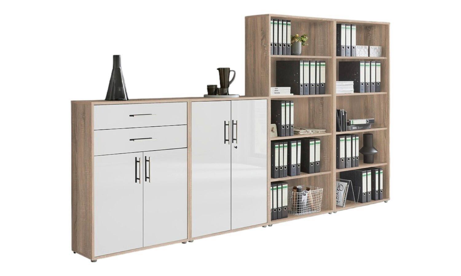 Aktenschrank Office Edition Weiß Hg/eiche Dekor B: 337,6cm