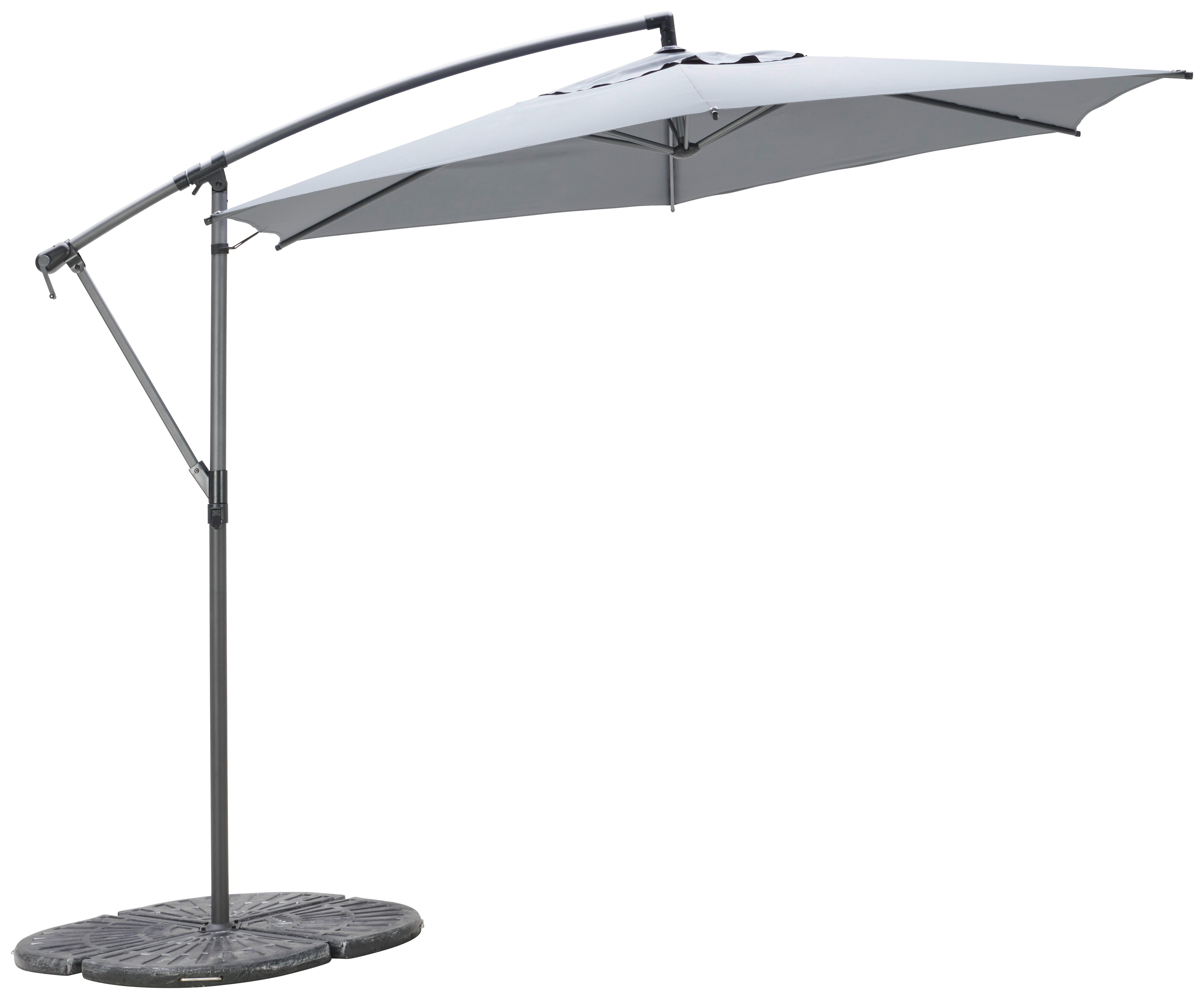 Ampelschirm Exellent Bht: 300x300x248 Cm Anthrazit - Anthrazit, MODERN, Textil/Metall (300/300/248cm) - Beldano