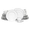 Kombiservice Maria Theresia Weiß, Platinfarben L: 44 Cm - Platinfarben/Weiß, Basics, Keramik (44/28/33cm) - Creatable