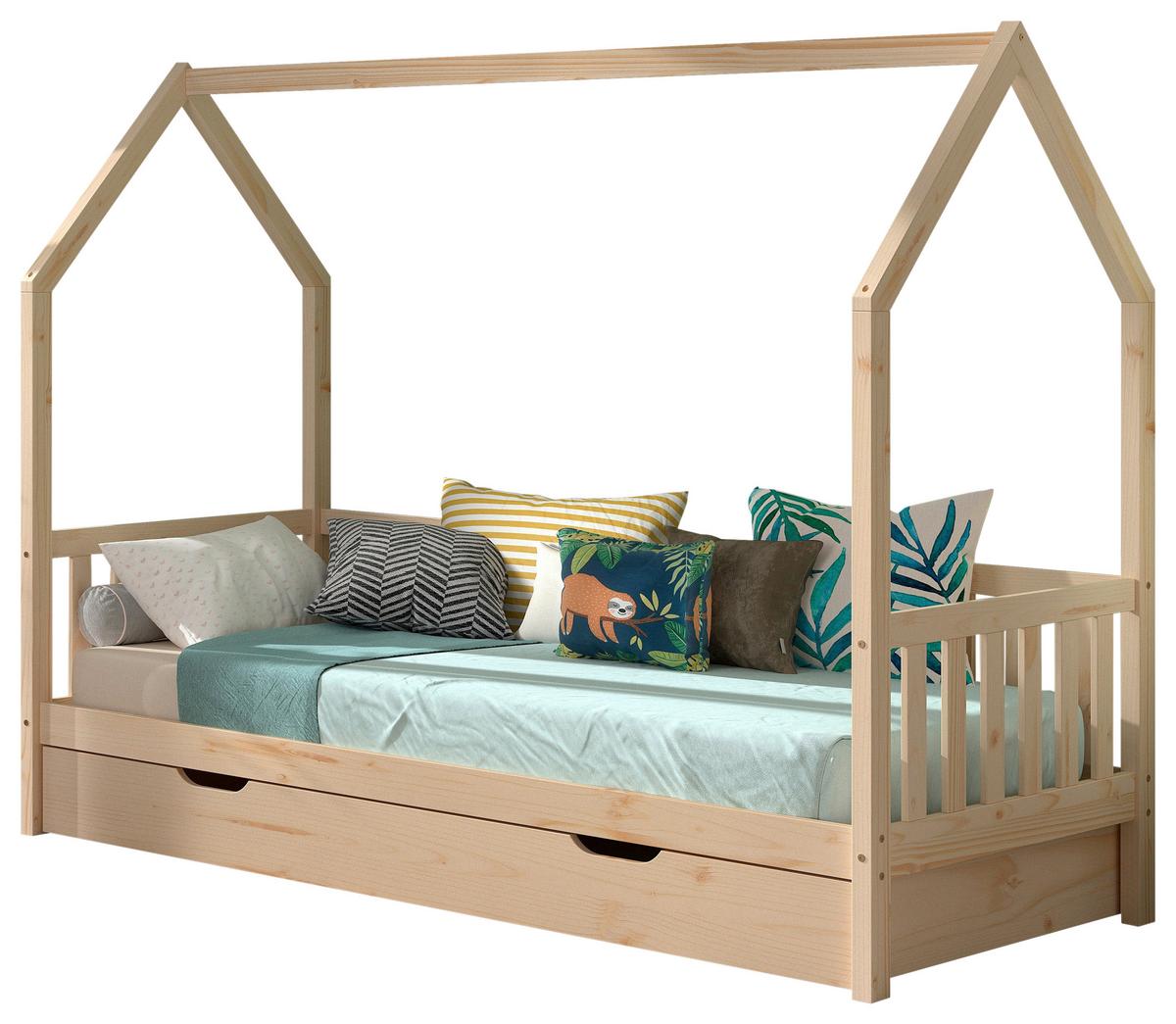 Hausbett Cabane Kieferfarben 90x200cm - Kieferfarben, Natur, Holz (90/200cm) - Vipack