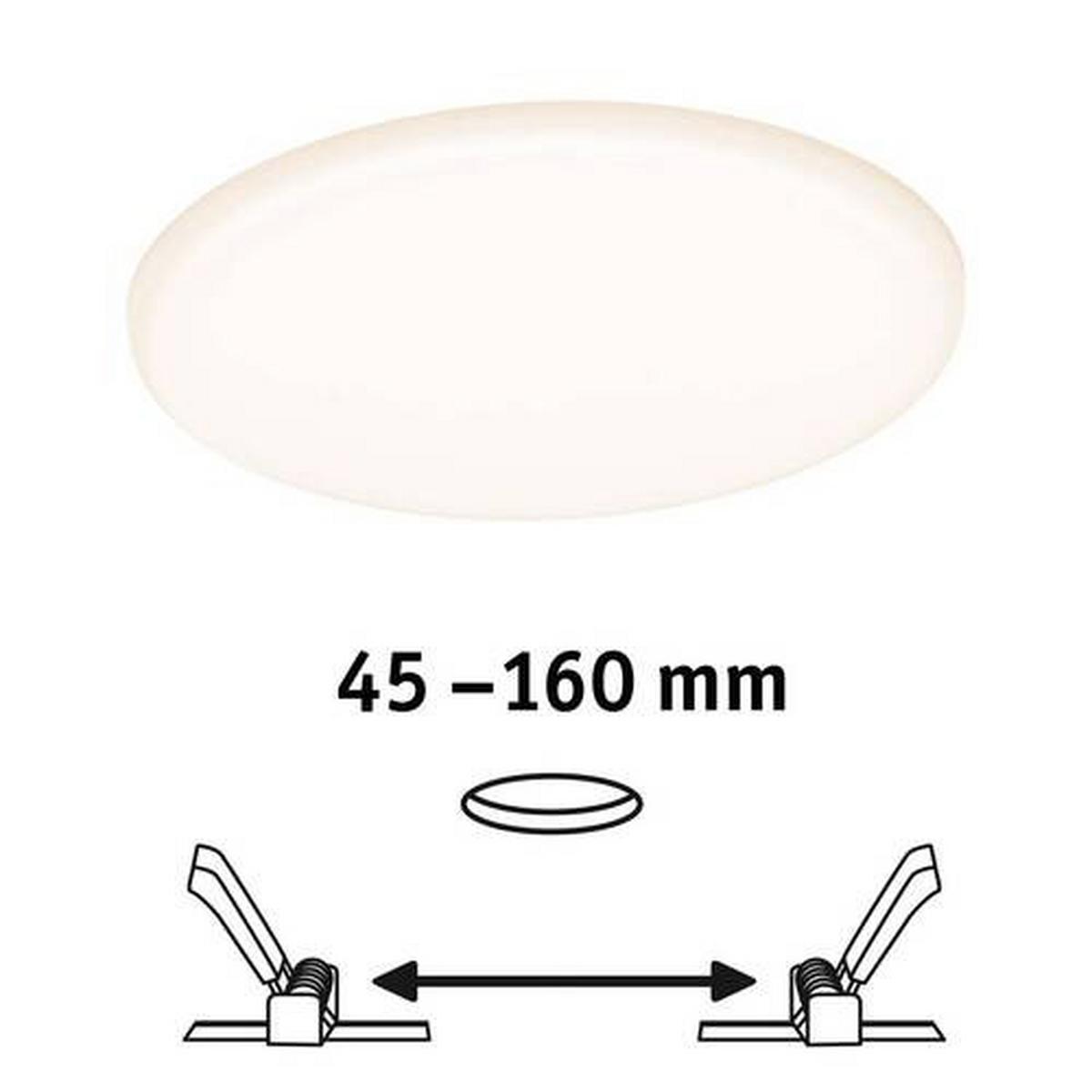 LED-Paneel Ø 18,5 cm dimmbar - Basics, Kunststoff (18,5/1cm) - Paulmann