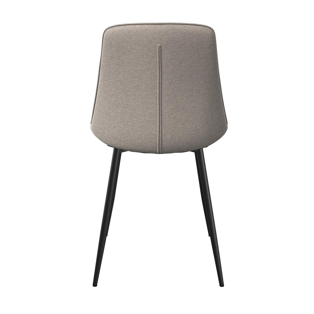 Jídelní set Eolona, 120cm - černá/krémová, Moderní, kov/kompozitní dřevo (120/76/120cm) - Bessagi Home