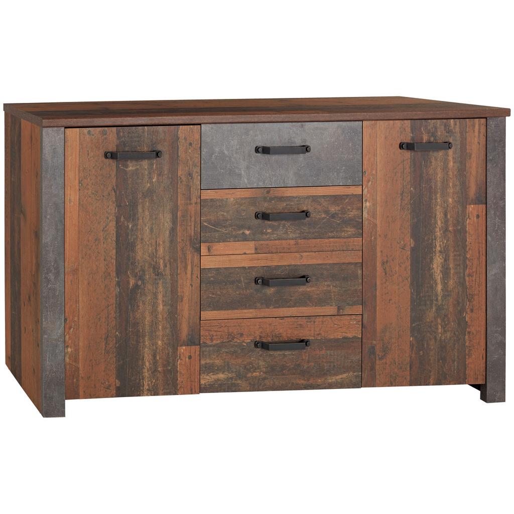 Kommode B: 162 cm Ontario, Betonoptik Dunkel