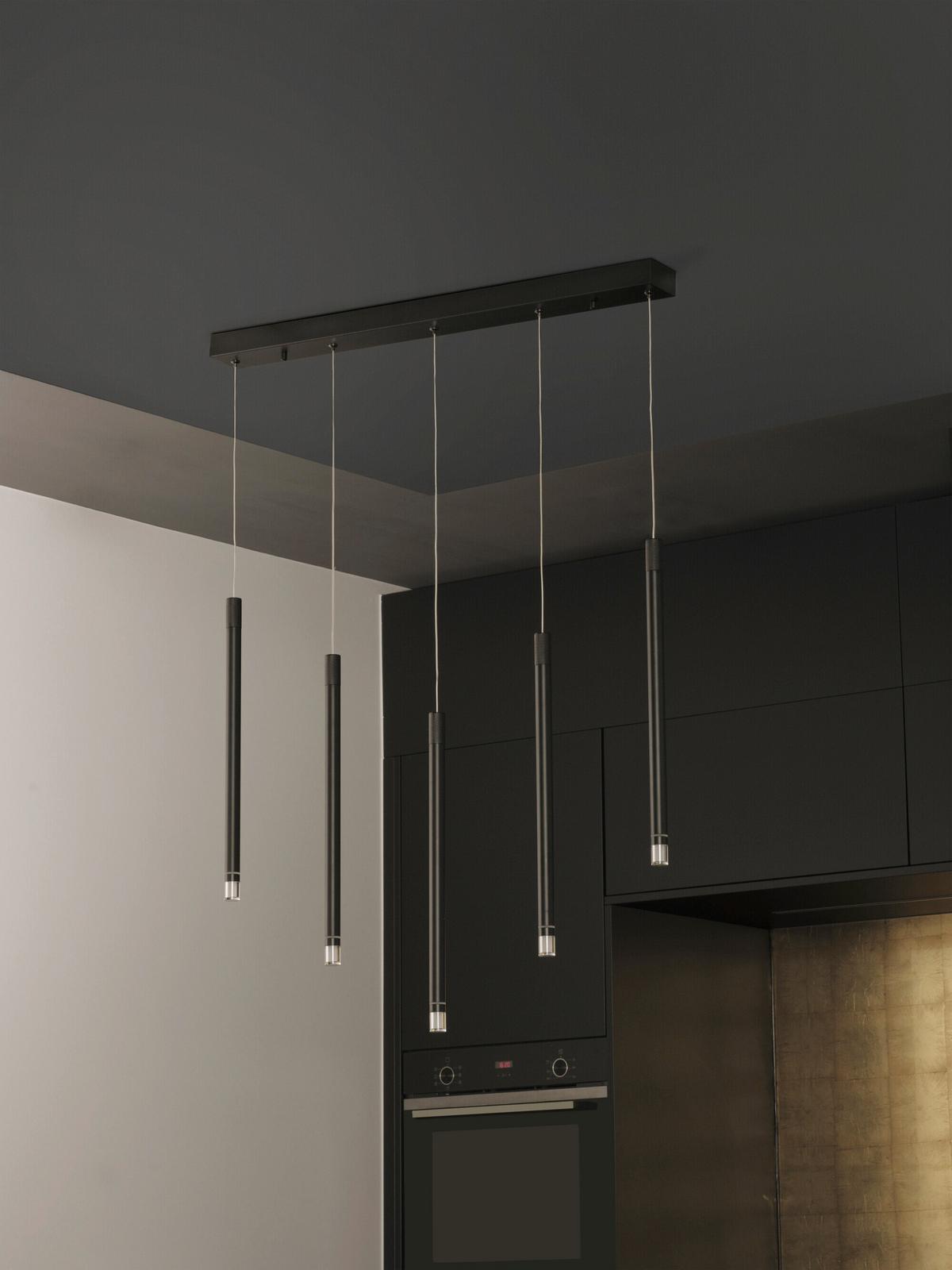LED-PENDELLEUCHTE 28,5W, LED - Schwarz, Design, Kunststoff/Metall (85/8/150cm) - Osram