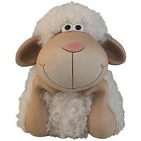 Dekoschaf Shawn - Creme/Weiß, KONVENTIONELL, Keramik/Textil (14/13,5/16cm) - Luca Bessoni