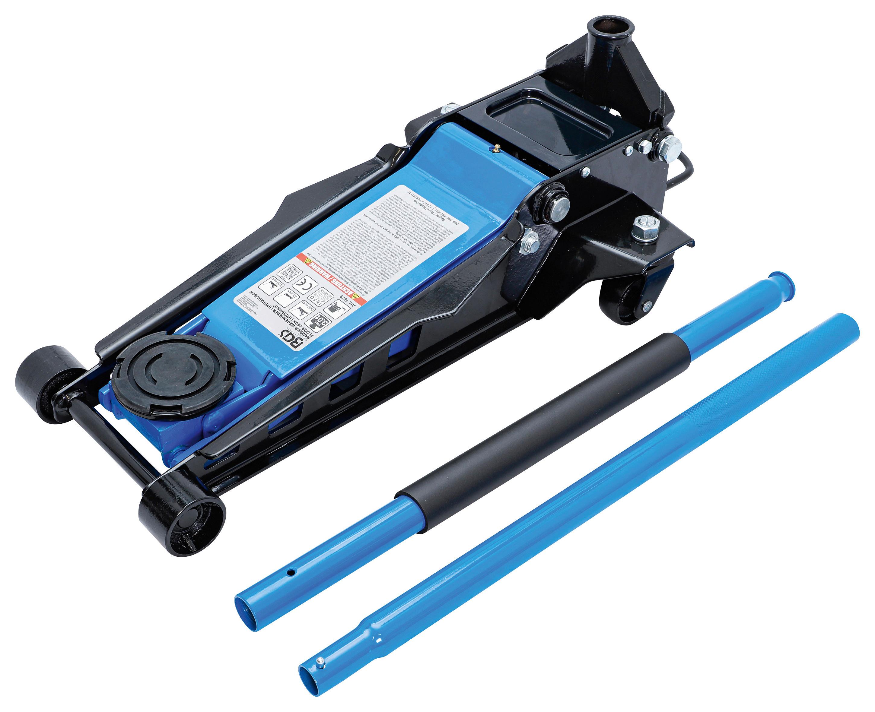 Rangier-Wagenheber Hydraulisch Blau/Schwarz B: 34,4 cm - Blau/Schwarz, Basics (34,4/64,8/124,7cm)