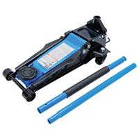 Rangier-Wagenheber Hydraulisch Blau/Schwarz B: 34,4 cm - Blau/Schwarz, Basics (34,4/64,8/124,7cm)