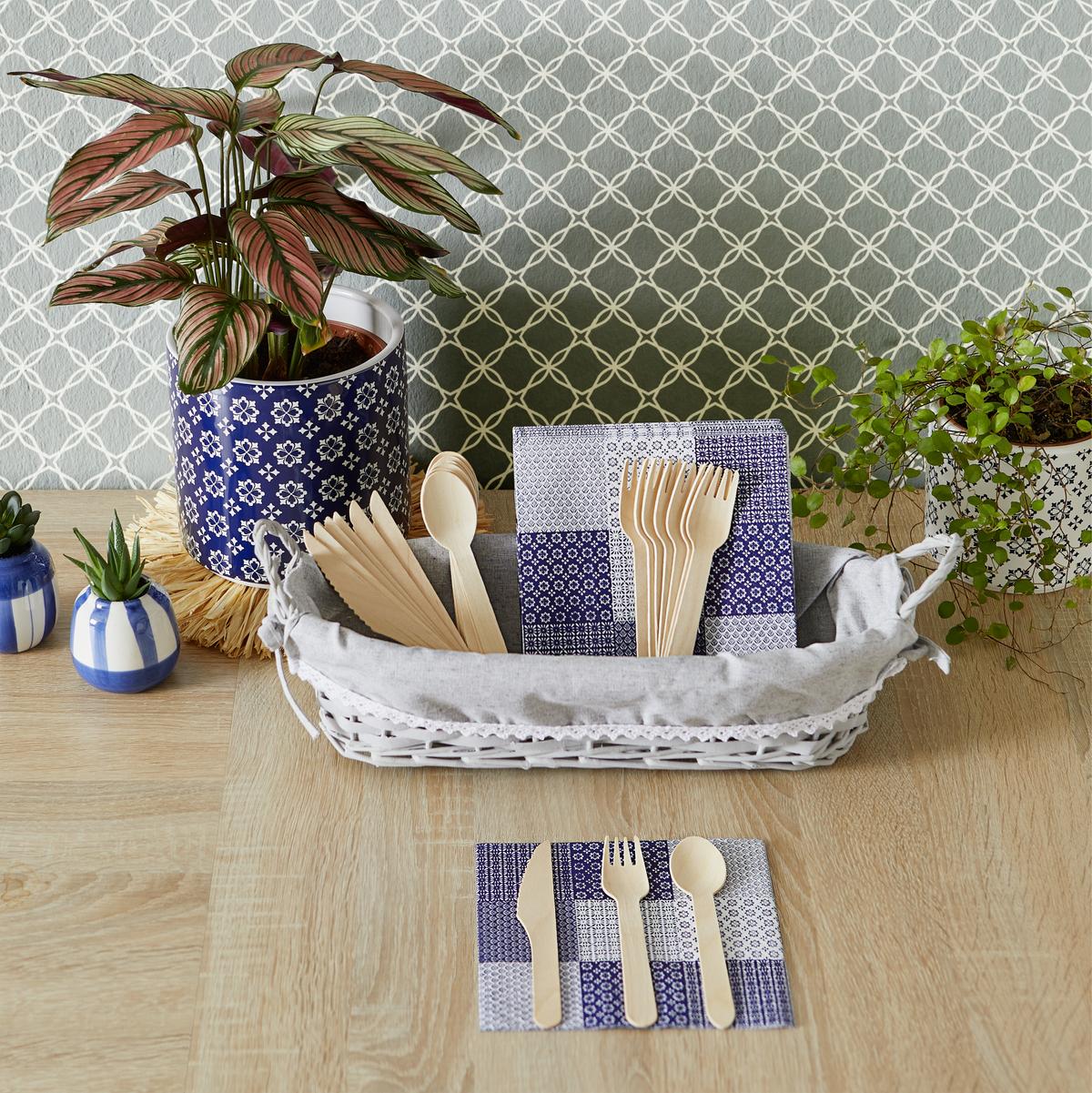 Eldobható Étkészlet Robsi - natúr színű, Modern, fa - James Wood