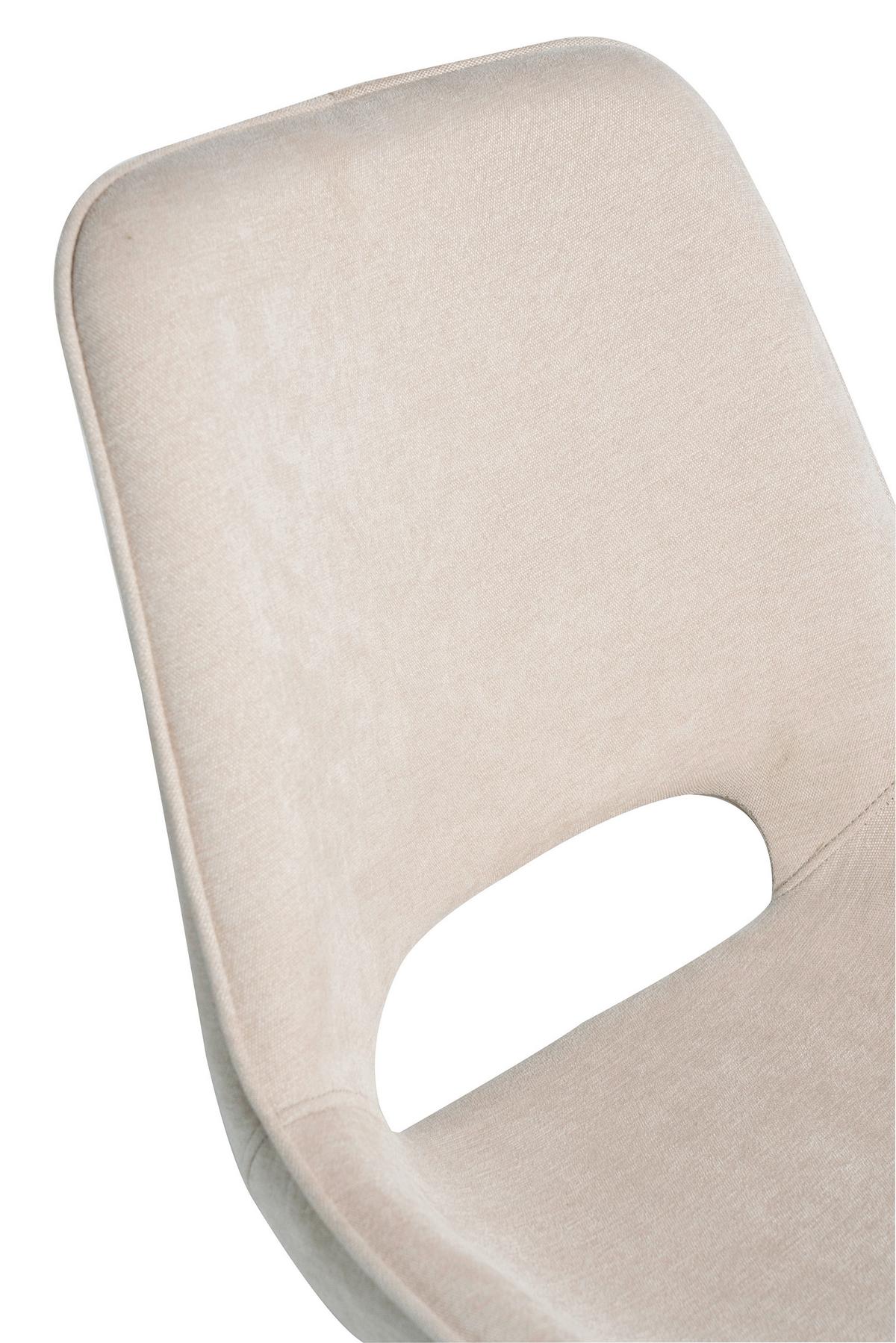 Stuhl Vero Beige B: 50 cm - Beige, MODERN, Textil/Metall (50/86/62cm) - Livetastic