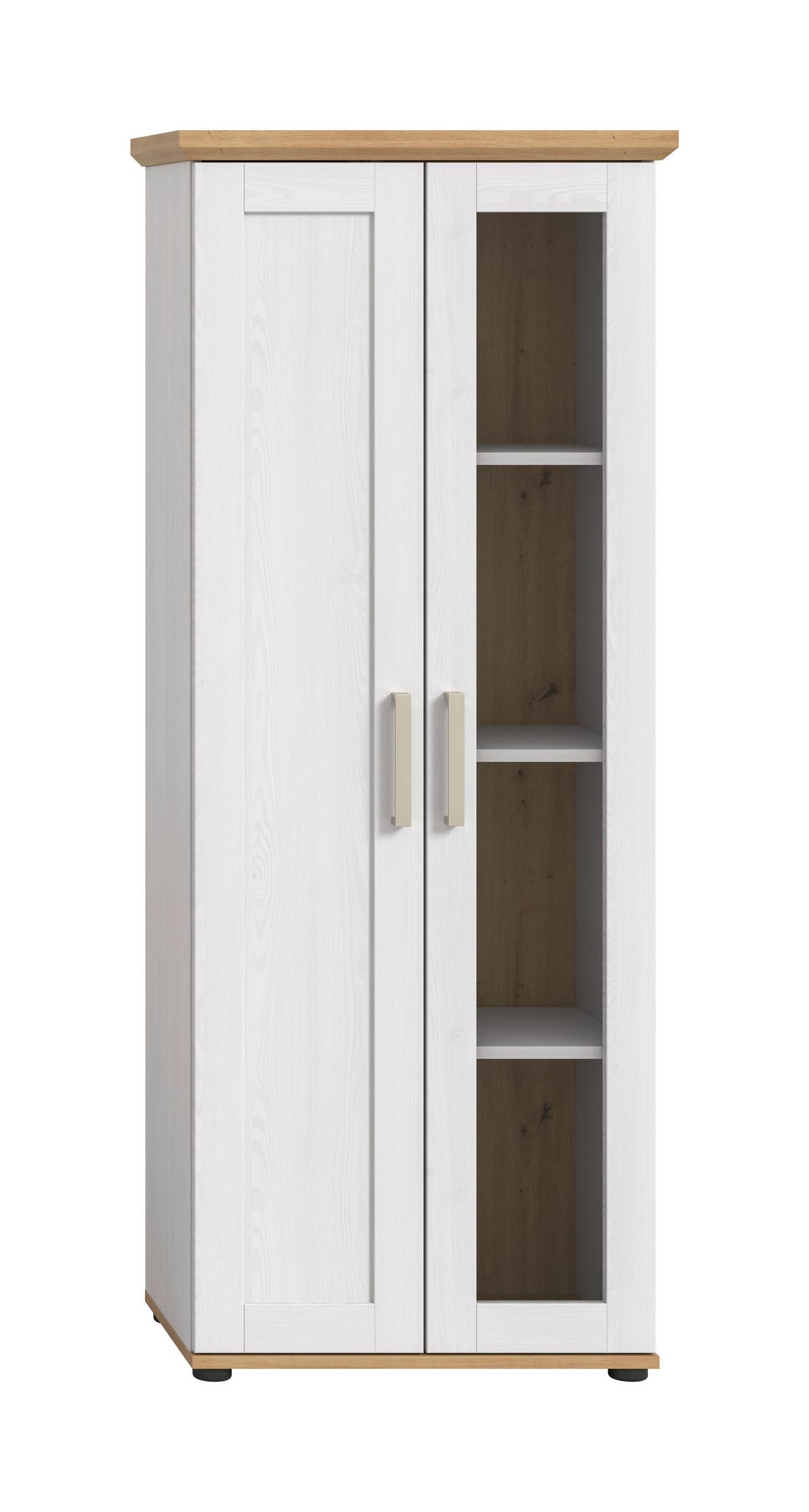 Vitrine Verona Lärchefarben /Eiche Dekor B: 64cm - Lärchefarben/Eiche Artisan, Design, Holzwerkstoff (64/161/37cm) - Livetastic