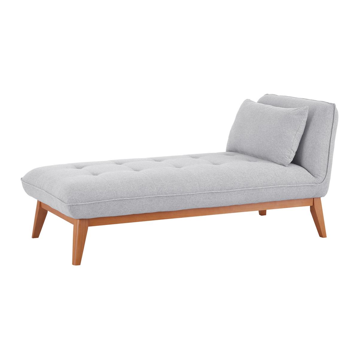 Relaxační postel LIZA, světle šedá - šedá, Moderní, dřevo/textil (166/85/78cm) - Bessagi Home