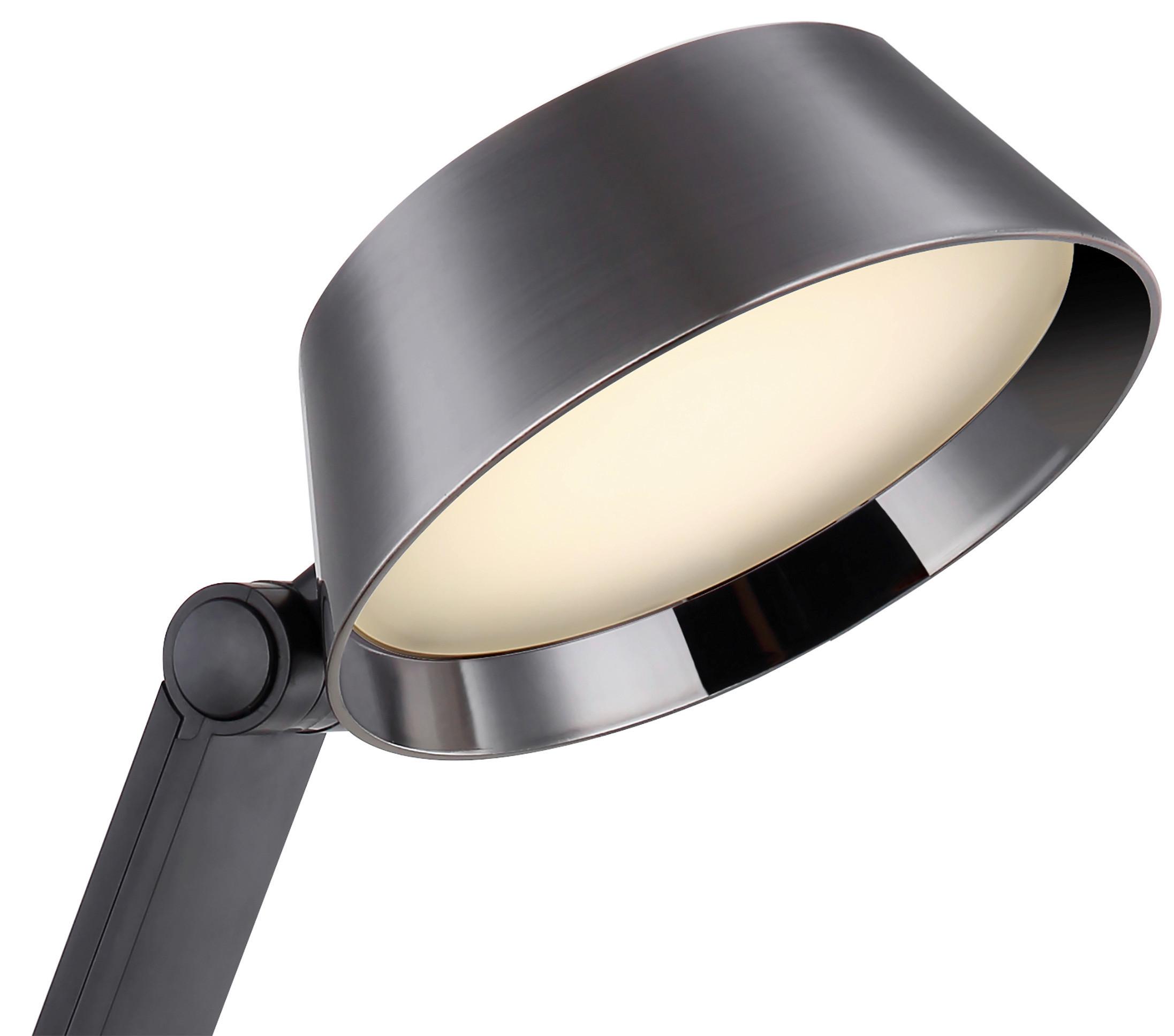LED-Schreibtischlampe Ursino dimmbar Schwarz - Schwarz, Design, Kunststoff/Metall (48/17/51,5cm) - Globo